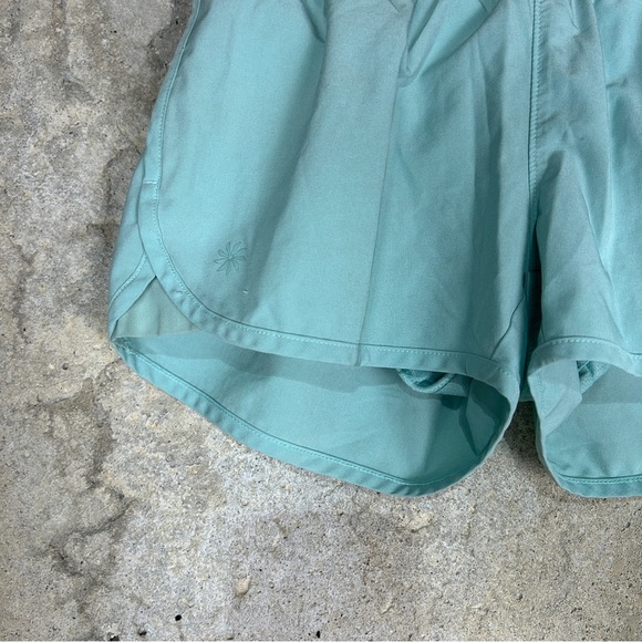 Athleta aqua blue elastic band athletic shorts small 7 - Picture 3 of 7